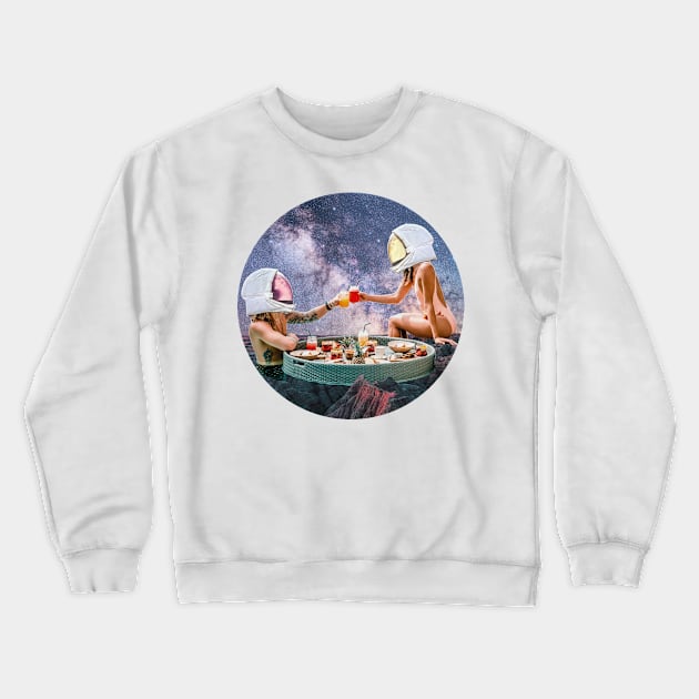 Galaxy Breakfast Crewneck Sweatshirt by Ilustrahim